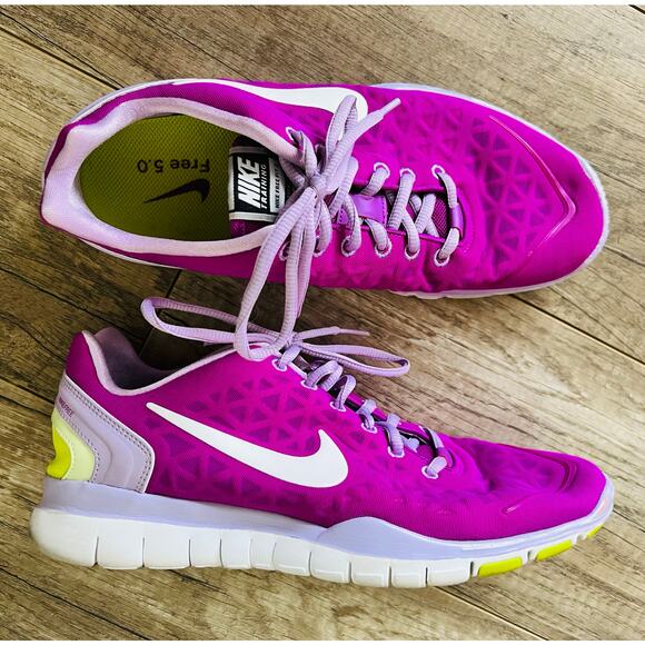Nike Free Fit 2.0 Purple Women's Running Tennis Athletic Shoes 8.5 Fuchsia - Picture 1 of 8